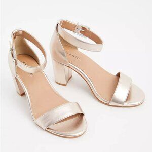 Torrid Rose Gold Faux Leather Ankle Strap Tapered Heel (WW)